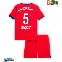 Paris Saint-Germain Marquinhos #5 Tredjedraktsett Barn 2025-26 Kortermet (+ Korte bukser)